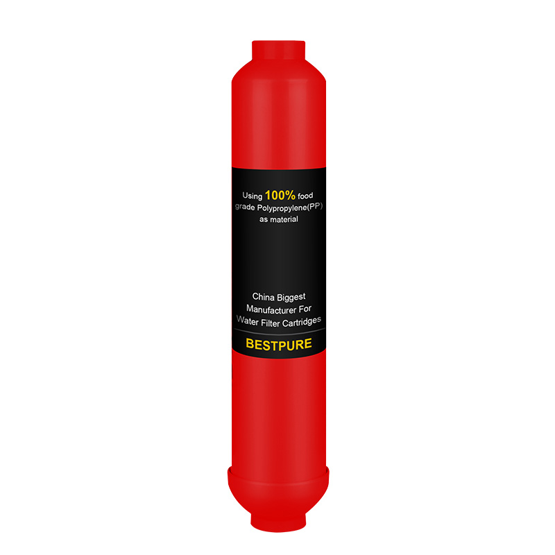 Inline multi functional pre post water filter cartridge