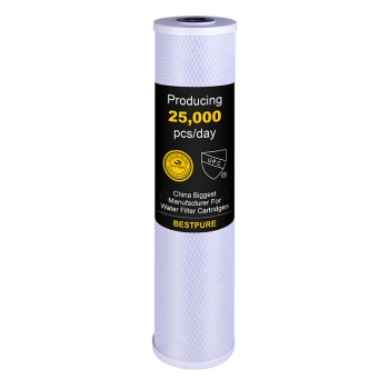 Universal 20-inch charcoal filter system for whole house filtration