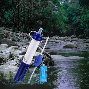 Taking Portable Water Filter Explore the Wild.