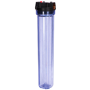 20x2.5 Inch Whole House Jumbo Clear Water Filter Housing supports Private Label