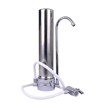 Countertop stainless steel single water filter