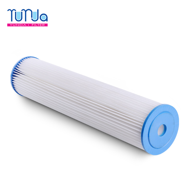 Pleated Polyester Filter Cartridges_ 20 x 4.5 inch Pleated Polyester Filter Cartridges