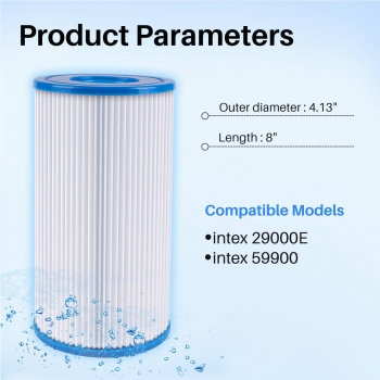 Pool Filter Replace for Intex Type A or C, Fits for Intex 29000E/59900E