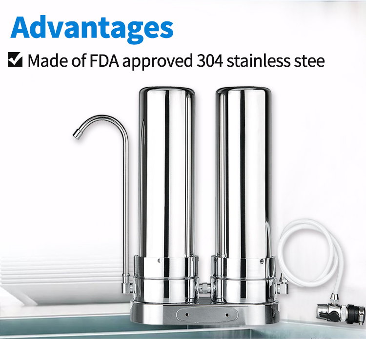 stainless steel counter top water filter