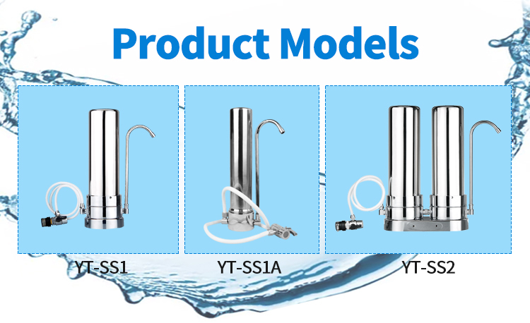 stainless steel counter top water filter