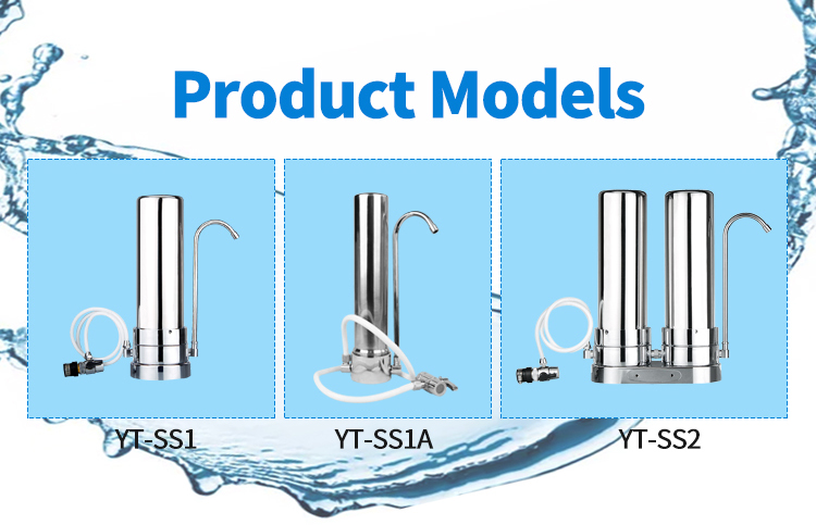 stainless steel countertop water filter