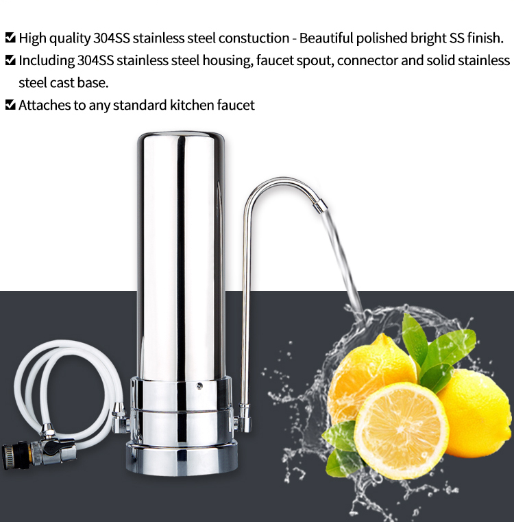 stainless steel countertop water filter