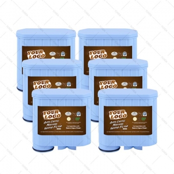 6-Pack Water Filters for Auto Coffee Making Machines Fits Saeco, Aqua Clean