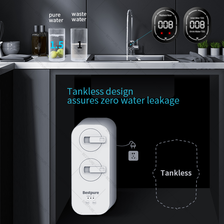 600 gpd under sink ro water purifier system