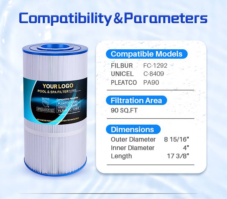90 SQ.FT Hayward C900 comparable pool filter cartridge replacement