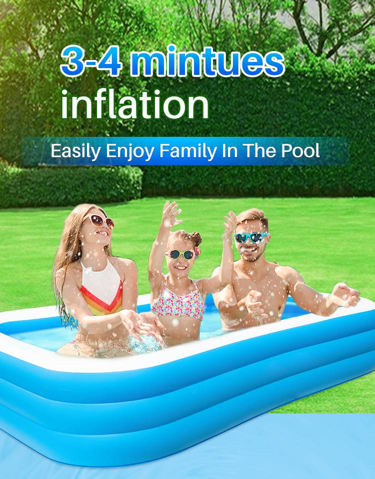 play day inflatable 10 ft rectangular family swimming above ground