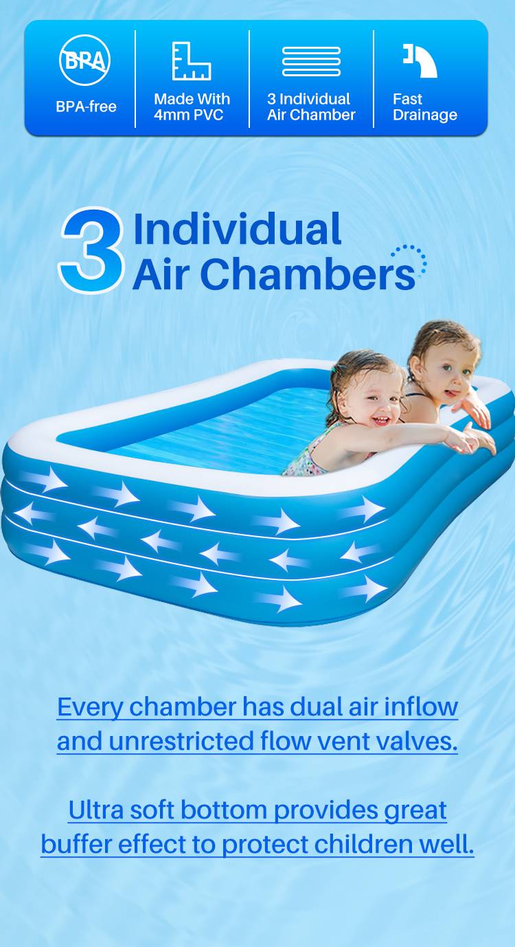 large inflatable swim pool 