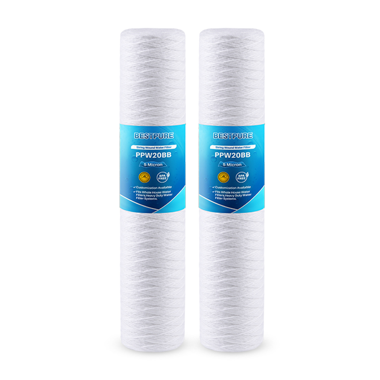 20 inch String Wound Sediment Water Filter Cartridge Wholesale Manufacturing