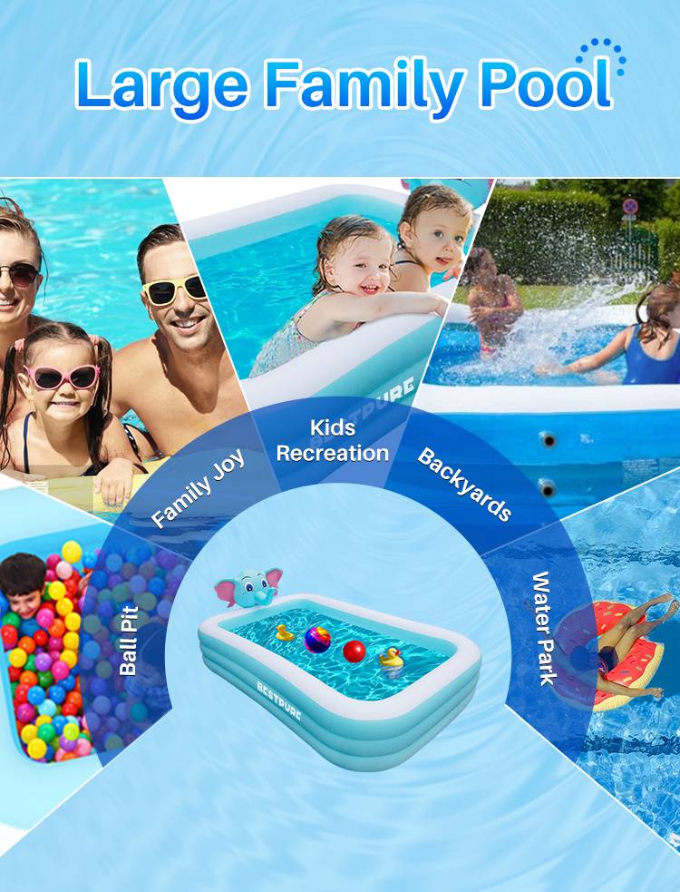 hamdol inflatable swimming pool with sprinkler