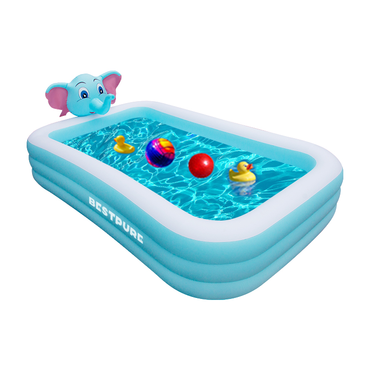  Inflatable Swimming Pool with Elephant Sprinkler for Adults & Kids | Bulk Order