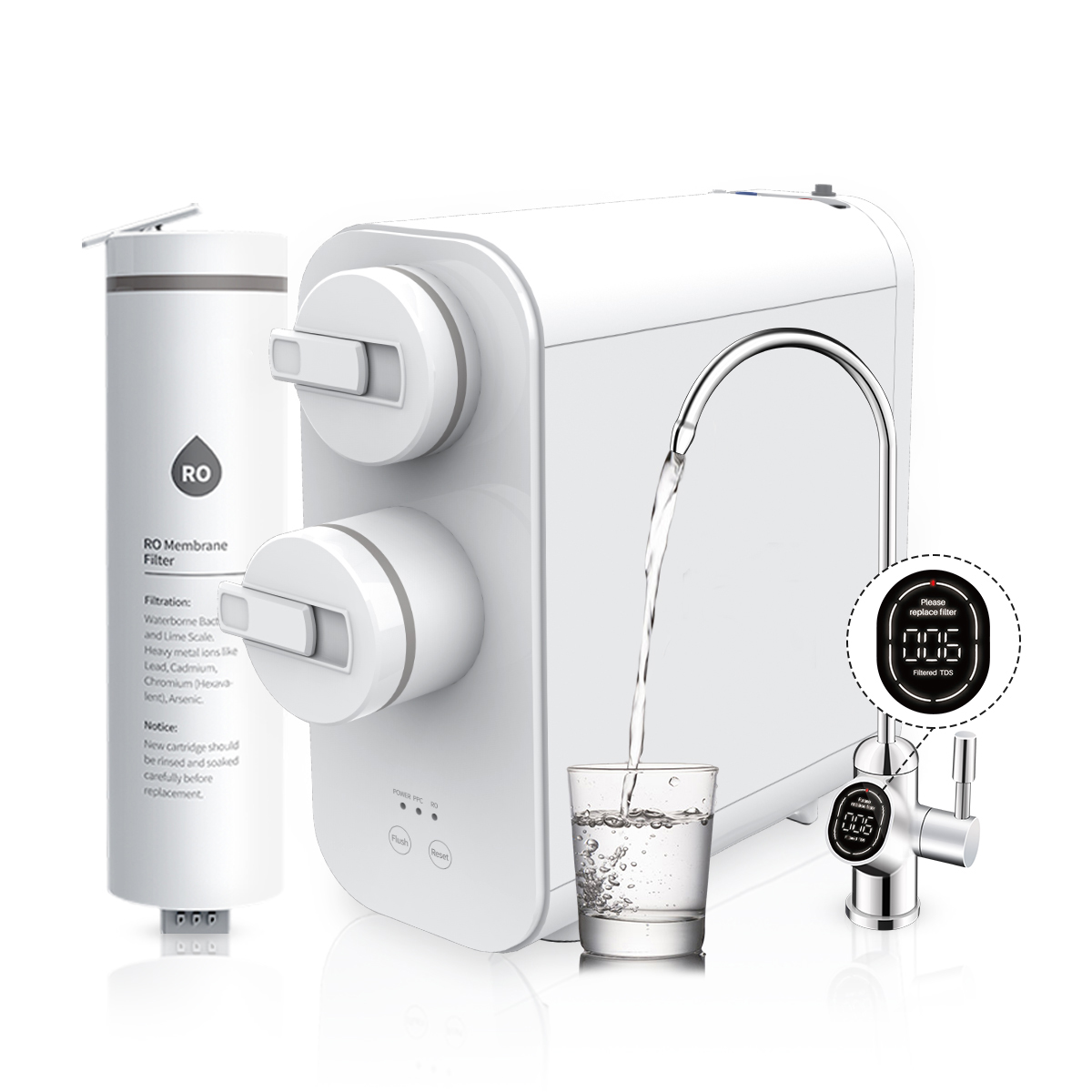 tankless under sink reverse osmosis water purifier