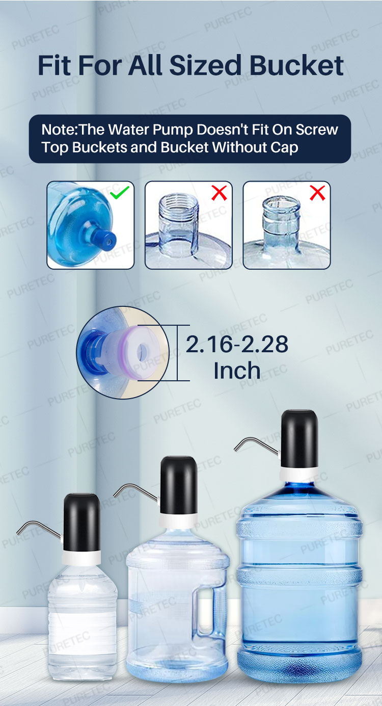 water dispenser pump for 2.16 inch water bottles