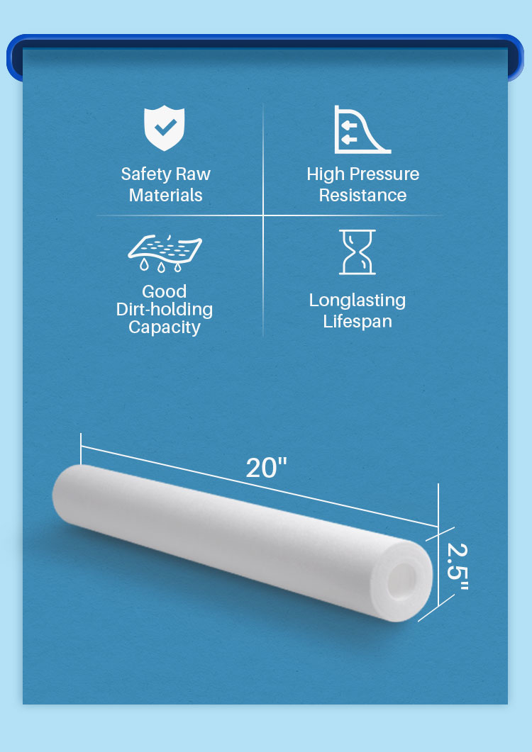 pp sediment filter 5 micron 20 inch