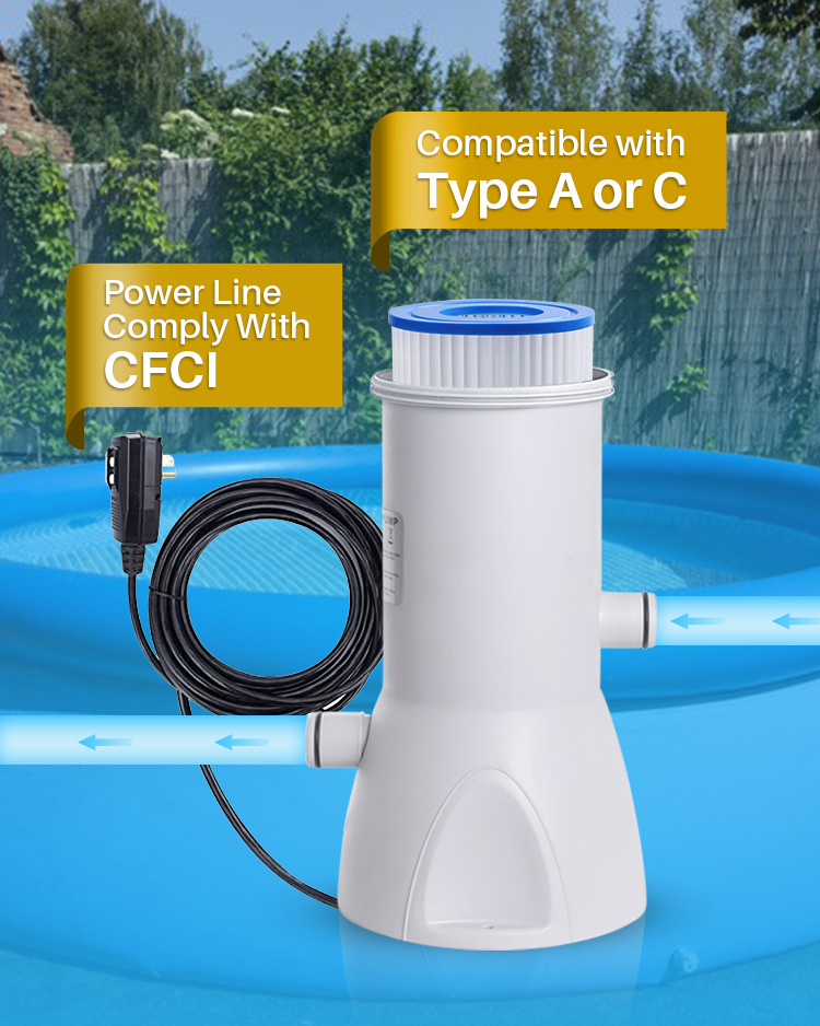 showing of type A C comparable kiddie pool pump filters