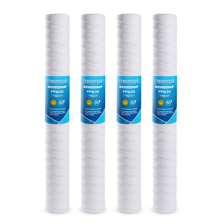 20 inch x 2.5 inch String Wound Sediment Water Filter Cartridge OEM Wholesale