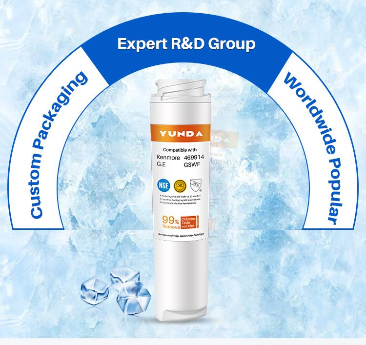 showing of customized ge gswf refrigerator water filter replacement by YUNDA FILTER