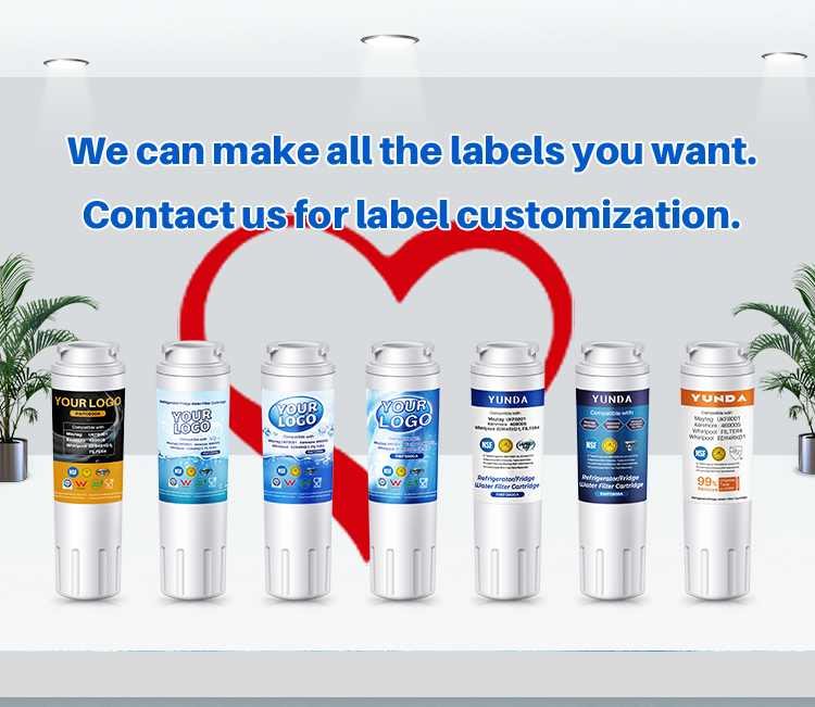 wholesale refrigerator water filtration cartridge with custom private label logo