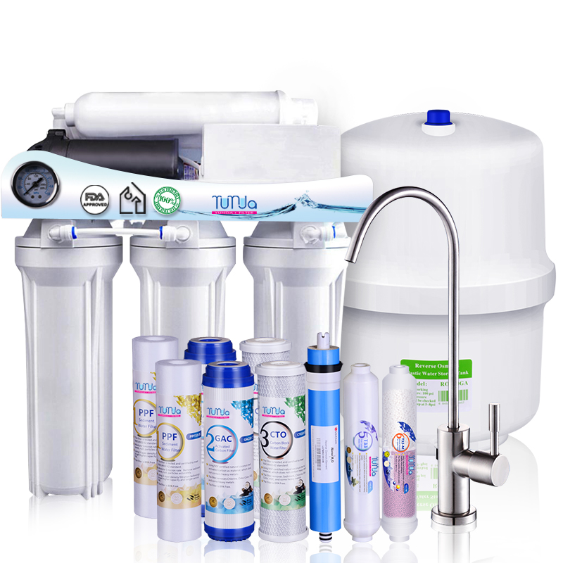 Hot Selling 5 Stage RO Water System With Pump, Faucet and Tank
