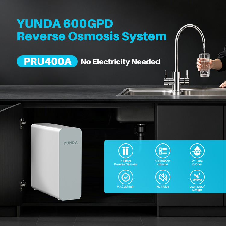 YUNDA PRU400A No Power Tankless 600GPD RO System