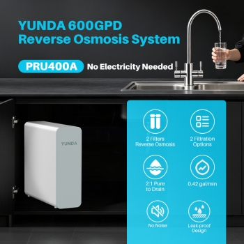PRU400A No Power Tankless 600GPD RO System