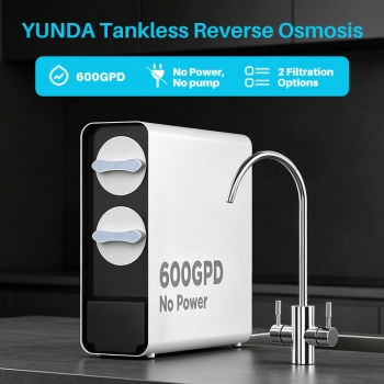 PRU400A No Power Tankless 600GPD RO System